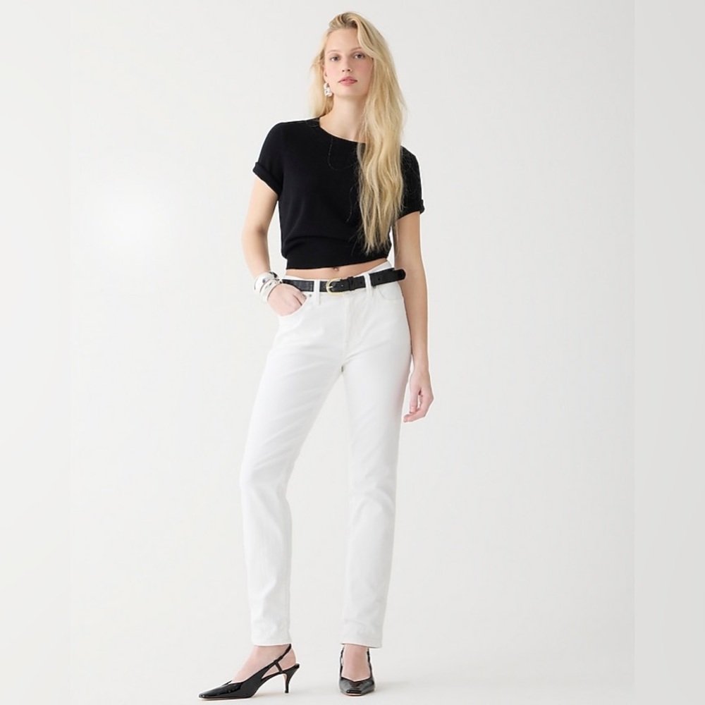 NWT J. Crew 9" vintage slim-straight jean in white wash